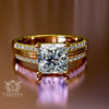 1.5ct Princess Cut Diamond Gold Engagement Ring - 03US01